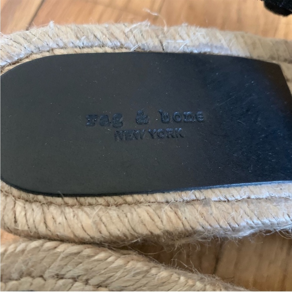 NWOT Rag & Bone | Black Suede Calla Wedge Espadrilles | Size EU 37 / US 7 - Picture 5 of 6